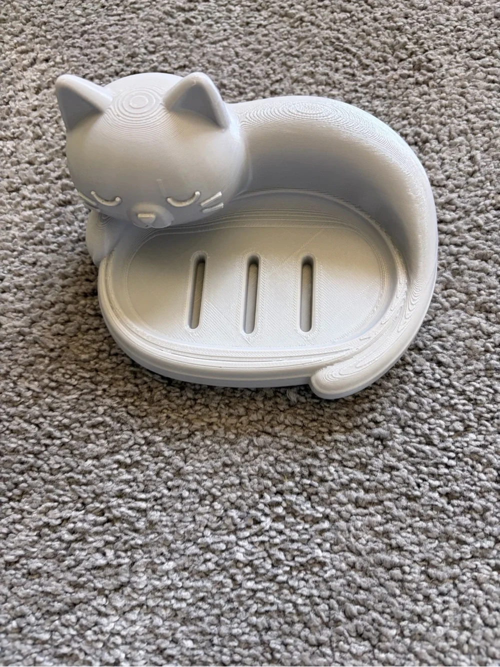 Grey Cat Soap Dish